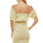ACOA Floral Ruched Dress Photo 0