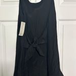 Lizard Thicket Black Mini Dress With Tie Photo 1