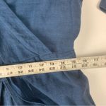 Madewell  women's medium kimono linen blend blue Textured shorts Romper Photo 9