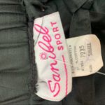 Vtg S Sanibel Sport Floral Embroidered Midi Black Photo 4