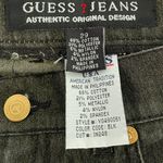 Guess Jeans Vintage 90’s Black Gold Metallic Thread Bootcut High Rise Jeans, size 29” Photo 1
