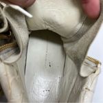 Giuseppe Zanotti  Sz 5 EUR 36 Croc Embossed Leather High Top Sneakers Cream Gold Photo 8