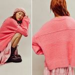 Free People Harrison Bunny Crew in pink size Large Photo 3