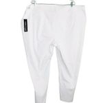 Ashley Stewart  Pants Size 28 White Seersucker Ankle Length Pants New Photo 1