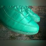 Vintage Sport Steps green faux leather #24 tie tennis shoes, size 9B Photo 6