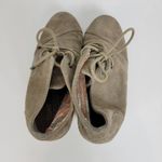 Toms Women's Shoes Size 8 Brown Suede Lace-Up Almond Toe Buck Wedges Heels Photo 3