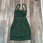 Lucy in the Sky - Maxine Satin Bodycon Dress in Green small Photo 9
