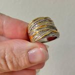 Boutique Cable Gold Silver Cable Inlay Rope Ring “Sicily” Crossover Multilayer Mixed Metal Jewelry Photo 11