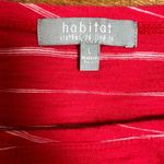 Habitat Top Womens Large Red Stripe Asymmetrical 3/4 Sleeve Clothes To Live In L Photo 7