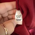 Versona  Deep Red Ruffled Jumpsuit with Pockets Photo 3