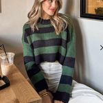 Stitch + Feather Feel Good Cropped Stripe Sweater Photo 0