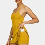 Halara In My Feels Everyday Dress Womens Medium Yellow Ur So Golden New Photo 0
