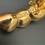 Swavorski Vintage SAL Swarovski Cobalt Blue Bezel Crystal GoldTone Huggie Clip On Earrings Photo 13