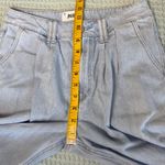 Paige Pleated Trouser Jeans Womens 25 Parisun Light Wash Denim High Rise Mom Photo 6