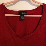Allegra Sweater Deep Red Lightweight Scoop Neck Knit Sz 2X GUC 3/4 Sleeves Photo 1