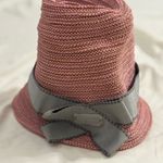 Emporio Armani women Woven bucket hat with Gray ribbon&a bow in size 56cm Photo 2