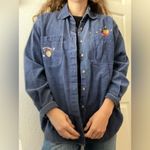 Disney Vintage Y2K Corduroy Winnie Pooh Embroidered Button Down Shirt‎ Sz Small Photo 1