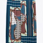 ZARA Multicolored Printed Pleated Midi Skirt Photo 2