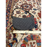 Gucci Vintage GG Black Monogram Canvas Pochette Shoulder Bag Italy Y2K Photo 1