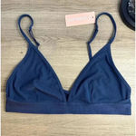Third Love Wonder Rib Triangle Bralette navy size medium Photo 0