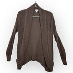 Market & Spruce  Brown Open Front Knit Cardigan Cozy Minimalist Preppy Size M Photo 0