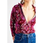 Free People  deep V-neck long sleeve crop top Photo 2