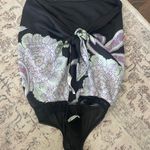 Free People NWOT Black Floral Strapless Bodysuit Photo 1