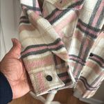 ZARA  Plaid Women's Jacket in Pink and Cream Photo 3