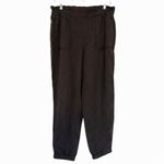 Loft  Black Paper-bag Lyocell Jogger Pants Size Medium Style 532812 Photo 0