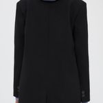 ZARA Black Extra Long Oversized Blazer Suit Jacket Photo 3