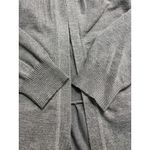 cupio  Boho Ruffle Back Open Front Cardigan Sweater Women's Size Medium Gray Photo 6