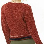 Forever 21 NWT Striped Trim Chenille Sweater Photo 3
