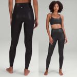 Lululemon Align High Rise Pants Leggings Shine Radiant Foil Black Size 2 NWT Photo 2