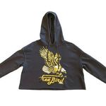 Country Deep dark gray Free Bird cropped hooded sweatshirt size medium Photo 0