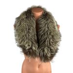 Saga Fox  Shawl Collar Scarf Wrap Stole Silver Fox Fur Photo 1
