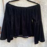Hollister  Black Velvet Off Shoulder Top‎ Photo 4