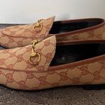 Gucci  Jordaan GG Monogram Canvas Horsebit Loafers Beige Brown Flats Size EU 36.5 Photo 6