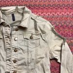 American Bazi DISTRESSED ARMY GREEN DENIM CROP BASIC JACKET Photo 1