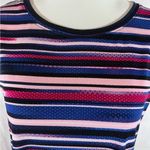 Elle striped and dotted cap sleeve top size small Photo 2