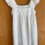 Aerie  Linen Flutter Mini Dress white‎ medium baby doll Photo 0