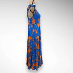 Anthropologie Abel The Label Blue And Orange Tiered Maxi Dress Small | EUC Photo 3
