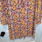 Signature Studio  Pink/Mustard Floral Print Peasant Style Dress size L Photo 10