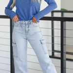 VERVET 90s Vintage Straight Leg Cargo Jeans Light Wash Size 27 Blue Photo 0