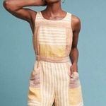 Anthropologie  Ett:Twa Wesley Linen Romper Yellow Striped Playsuit‎ ( 0 ) Photo 0