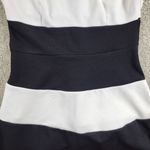 R&K Dress Womens 4 White Black Red Color Block Stripes Short Cap Sleeve Office Photo 9