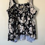Kona Sol Kona‎ Sol Black White Floral Tankini Swim Top Plus Size 18W Photo 8