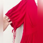 Proenza Schouler Red Puff Sleeve Tie Top Photo 4