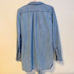Gap  Maternity Cotton Collared Button Up Denim Chambray Tie Front Shirt Womens S Photo 1