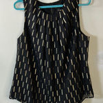 Worthington Black and Gold Metallic Sleeveless Dressy Top Size Large Photo 0