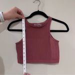 MadRag Cropped Ribbed Tank Top Pink Photo 3